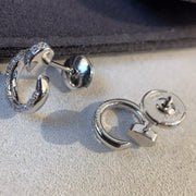 JUSTE EARRINGS SILVER DIAMONDS