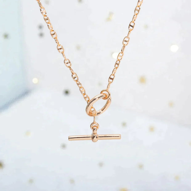 ECHAPEE NECKLACE PINK GOLD