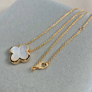 PURE CLOVER PINK GOLD MOP NECKLACE