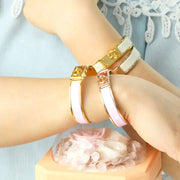 H RING LOCK BRACELET 12MM LIGHT PINK