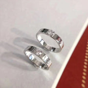 LOVE RING 4MM 1 BIG DIAMOND