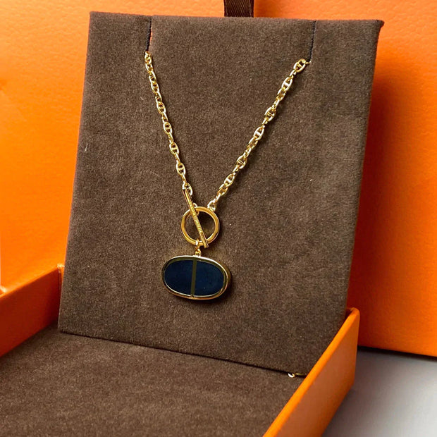 CHAINE VERSO BLACK CERAMIC NECKLACE