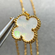 CLOVER PENDANT WHITE MOP NECKLACE