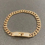 KELLY CHAIN PINK GOLD DIAMONDS BRACELET