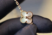 CLOVER 20 MOTIFS DIAMOND GOLD NECKLACE