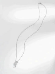 PANTHERE PENDANT SILVER DIAMOND NECKLACE