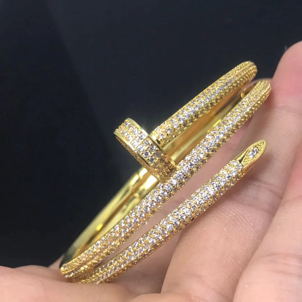 JUSTE BRACELET 3.5MM DOUBLE ROWS FULL DIAMONDS