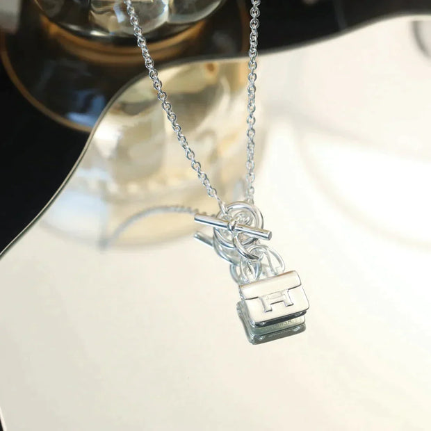 POP H PEDANT SILVER NECKLACE