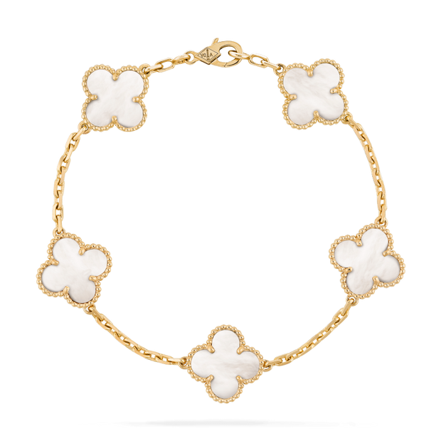 CLOVER BRACELET 5 MOTIFS MOP