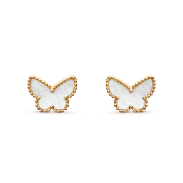 SWEET BUTTERFLY EARSTUDS GOLD MOP