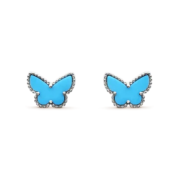 BUTTERFLY TURQUOISE SILVER EARRINGS