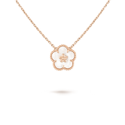 LUCKY SPRING WHITE BLOSSOM PINK GOLD PENDANT