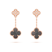 VINTAGE EARRINGS PINK GOLD DIAMOND