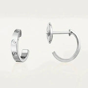 LOVE EARRINGS 2.65MM SILVER