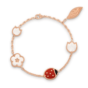 LUCKY SPRING PINK GOLD BRACELET 5 MOTIFS