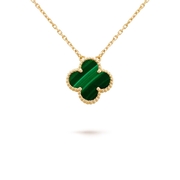 CLOVER MALACHITE NECKLACE