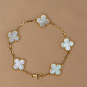 CLOVER BRACELET 5 MOTIFS MOP