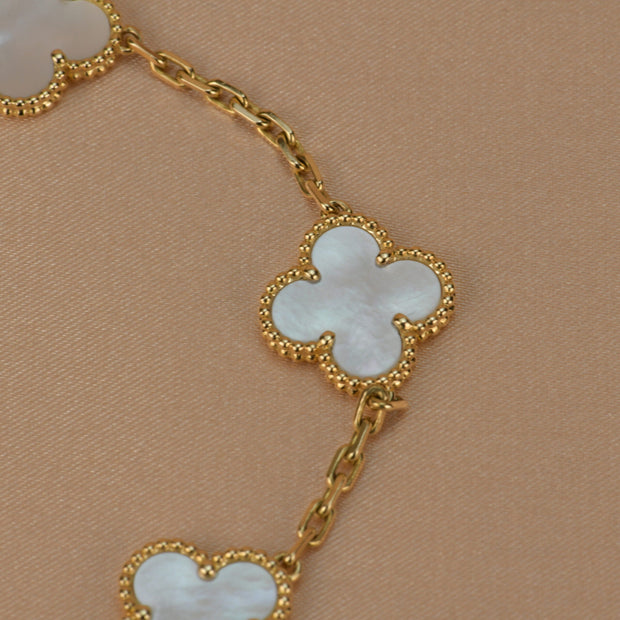 CLOVER BRACELET 5 MOTIFS MOP