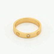 LOVE RING 4MM 1 DIAMOND PINK GOLD