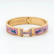 H PINK GOLD BRACELET PINK CERAMIC