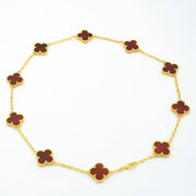 VINTAGE CARNELIAN NECKLACE 10 MOTIFS GOLD