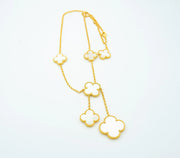 CLOVER PINK MOP NECKLACE 6 MOTIFS