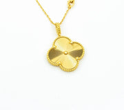 VINTAGE CLOVER PENDANT NECKLACE GOLD