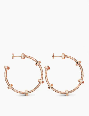 NUTS AND BOLTS PINK GOLD EARRINGS