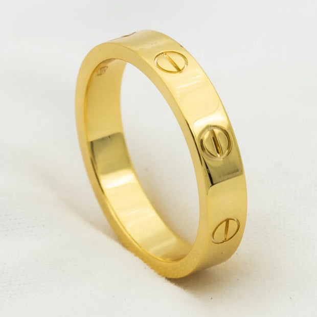 LOVE RING 4MM 1 DIAMOND GOLD