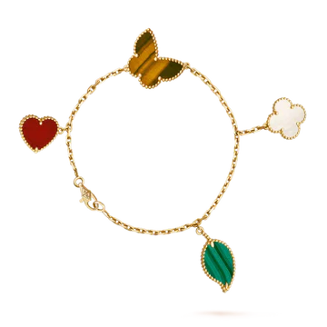 HEART BUTTERFLY CLOVER BRACELET 4 MOTIFS