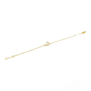 BUTTERFLY WHITE MOP GOLD BRACELET