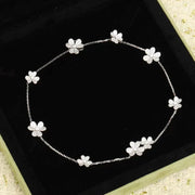 FRIVOLE SILVER 9 FLOWERS NECKLACE