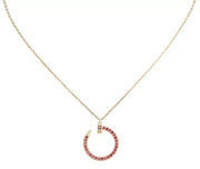 JUSTE NECKLACE GOLD RED DIAMONDS