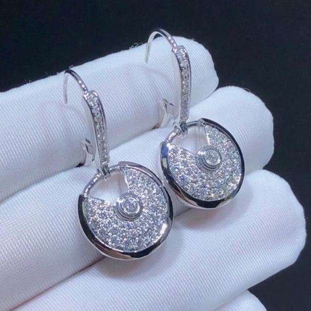 AMULETTE EARRINGS DIAMOND SILVER