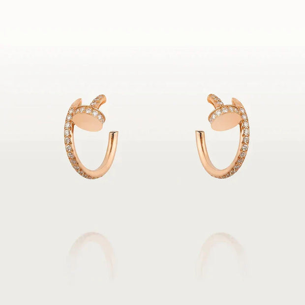 JUSTE EARRINGS 12.75MM PINK GOLD DIAMOND