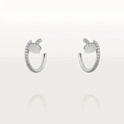 JUSTE EARRINGS 12.75MM SILVER DIAMOND