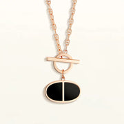 CHAINE VERSO BLACK CERAMIC NECKLACE