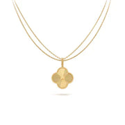 VINTAGE CLOVER PENDANT NECKLACE GOLD