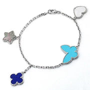 LUCKY SPRING SILVER BRACELET 4 MOTIFS