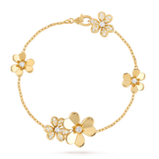 FRIVOLE GOLD 5 FLOWERS BRACELET