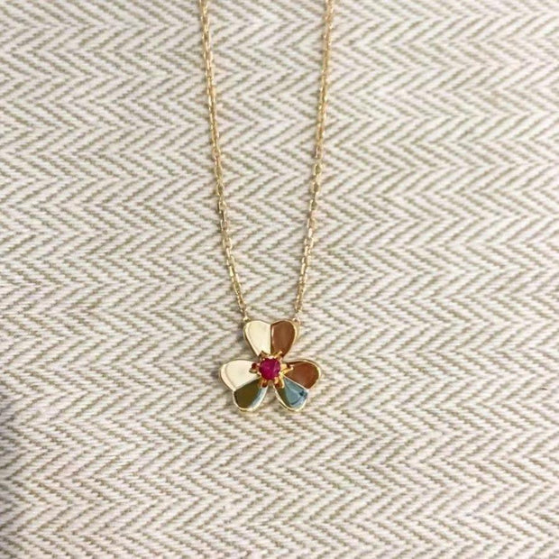 FRIVOLE GOLD FLOWER NECKLACE