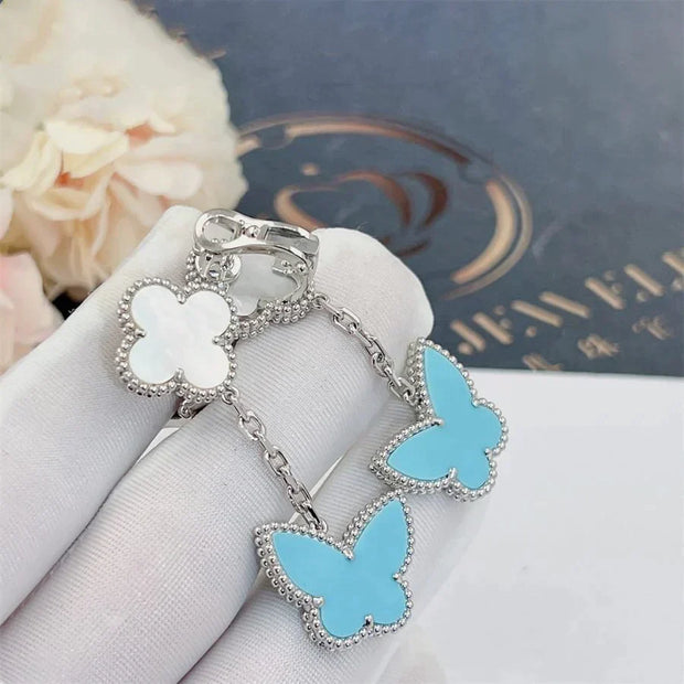 LUCKY BUTTERFLY MOP TURQUOISE EARRINGS