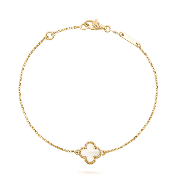 CLOVER GOLD MOP BRACELET