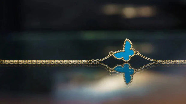 BUTTERFLY TURQUOISE GOLD BRACELET