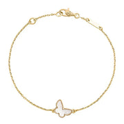 BUTTERFLY WHITE MOP GOLD BRACELET