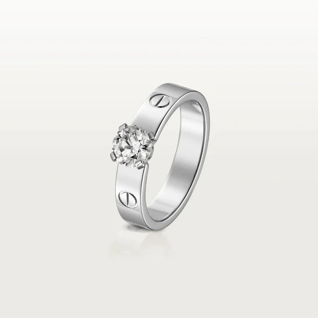 LOVE RING 4MM 1 BIG DIAMOND