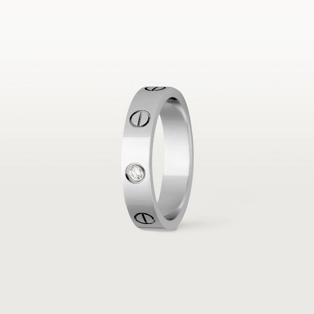 LOVE RING 4MM 1 DIAMOND