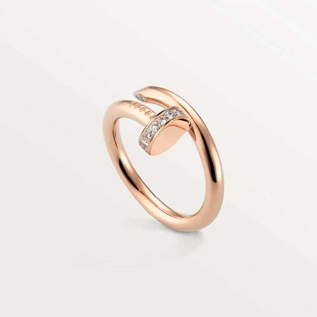 JUSTE RING 2.65MM PINK GOLD DIAMOND